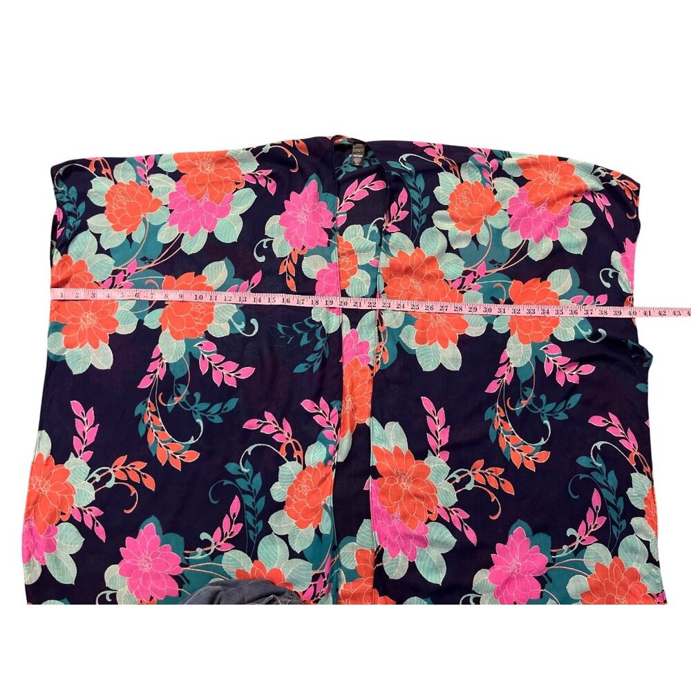 Mixit Floral Swim Cover Up One Size Kimono Tassel Beach Used - Picture 8 of 11